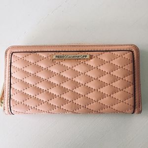 Rebecca Minkoff Quilted Zip Wallet Apricot